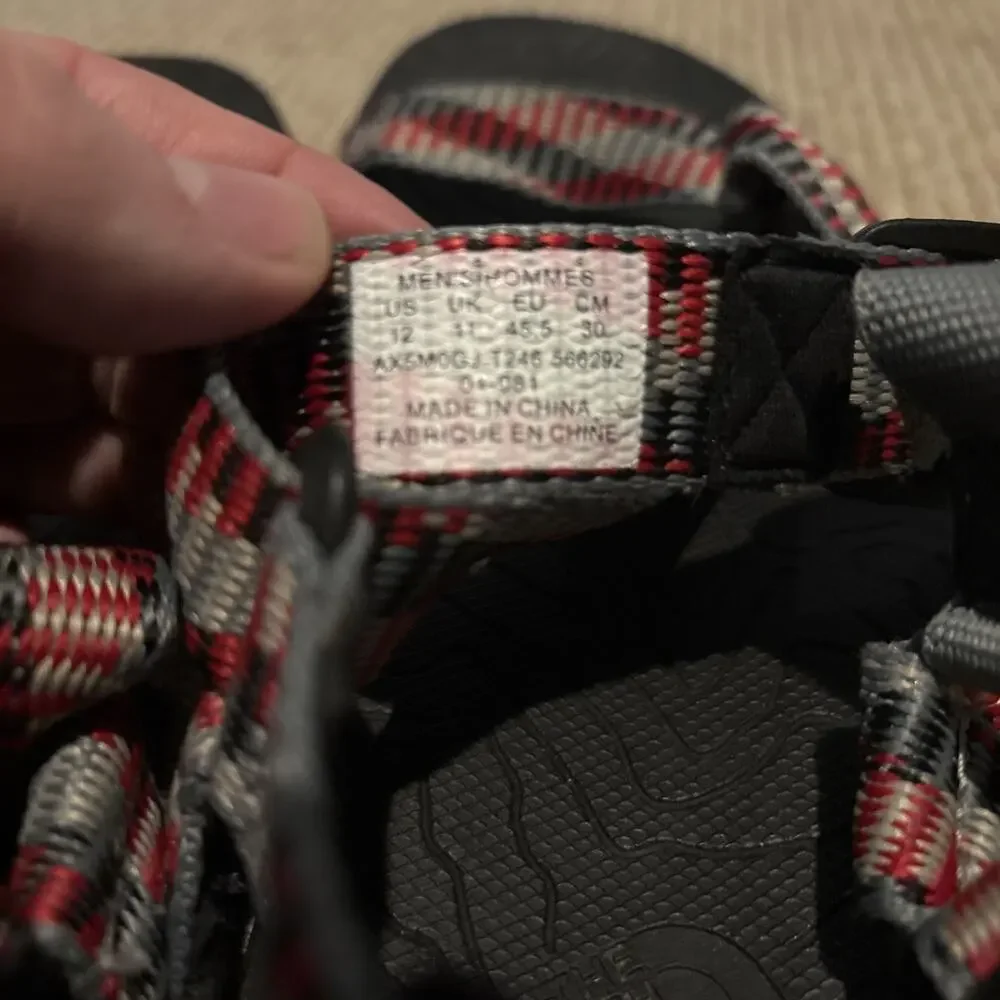 THE NORTH FACE Comfort Hiking Strappy Sandals Gray Orange Size men's US 12 - Picture 12 of 16